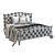 Chaddock Mallory Square Bed: Sleek and Stylish Comfort 3D model small image 3