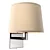 Newport Wall Sconce: Elegant Chrome and White 3D model small image 1