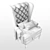 Trent Austin Wingback Chair (PRO) 3D model small image 3