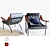 Modern Velvet Dining Chair 3D model small image 2