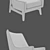 Marquis Libby: Stylish Armchair for Modern Living 3D model small image 3