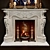 Elegant Louis XV Rococo Fireplace 3D model small image 1