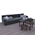 Elegant Poliform Sofa Set 3D model small image 1