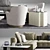 Modern Minotti Lawrence Clan Seating 3D model small image 3