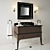 Elegant Devon Suite: Vanity, Mirror, Lamp 3D model small image 2