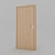 Elegant Oak Interior Door 3D model small image 1