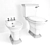 Devon & Devon Westminster Toilet and Bidet 3D model small image 3