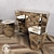 Luxurious Chest of Drawers & Pedestals by Roberto Cavalli 3D model small image 1