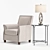 Elegant Uttermost Darick Armchair & Set 3D model small image 2