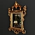 Elegant Italian Rococo Mirror Frame 3D model small image 2