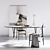Elegant Piuma Table Set: Artistic Design & Luxurious Craftsmanship 3D model small image 1