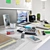 Sleek Office Essentials Set 3D model small image 3