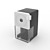 Sleek Colorful Pencil Sharpener 3D model small image 1