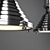 Modern Triple Gear Pendant Light 3D model small image 3