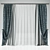 Classic Style Curtain with Casa Valentina Black Nickel Rod and Swarovski Crystals 3D model small image 1