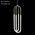 Satin Brass Double Loop Pendant 3D model small image 1