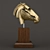 Graceful Equestrian Art Sculpture 3D model small image 2