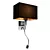 Sleek Black Sconce with Flexible LED Light 3D model small image 1