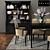 Elegant Selva Dining Set 3D model small image 1