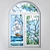 Artistic Stained Glass Arched Window 3D model small image 1
