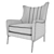 Italian Made Vivian Armchair 3D model small image 3