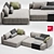 Modern Cosy 2-Section Sofa 3D model small image 1