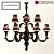 Elegant Carpanese Chandelier & Sconces 3D model small image 1