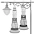Berlin Park Pillar: Height 7700mm 3D model small image 3