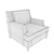 Elegant Rauma Armchair: Stylish, Comfortable 3D model small image 3