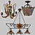 Forged Steel Chandelier 3D model small image 1