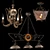 Forged Steel Chandelier 3D model small image 3