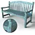 Elegant Wicker Park Bench 3D model small image 1