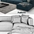 Elegant Poliform Shangai Sofa: Perfect Lounge Essential 3D model small image 3