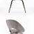 Modern Orb Dining Chair with Fabric and Metal Design 3D model small image 2