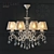 Elegant Cream Gold Chandelier 3D model small image 1