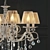 Elegant Cream Gold Chandelier 3D model small image 2