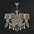 Elegant Cream Gold Chandelier 3D model small image 3