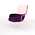 Elegant Cotton Armchair: The Novelties Collection 3D model small image 1