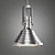 Triple Gear Pendant Lamp - Stylish Steel & Glass Design 3D model small image 3