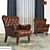 Henredon Hamana Chair: Timeless Elegance in Leather 3D model small image 2