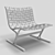 Vintage Luar Lounge Chairs - Ross Littel for ICF Italy 1965 3D model small image 3