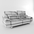 Modern 3 Seater Sofa - Sleek Design & Optimal Comfort 3D model small image 1