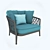 Modern Italian Armchair: Erica B&B 3D model small image 1