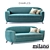Italian Sofa Bed by Milano Bedding 3D model small image 1