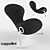 Sleek Embryo Chair Marc 3D model small image 1