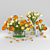 Elegant Tulip Set Decor 3D model small image 1