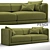 Elegant Fendi Casa Green Maxi Sofa 3D model small image 1