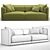 Elegant Fendi Casa Green Maxi Sofa 3D model small image 2