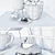 Loft Composition: Vase, Lantern, Tea Cup & Pastry 3D model small image 3