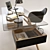 Vintage Cavour Writing Desk 3D model small image 3